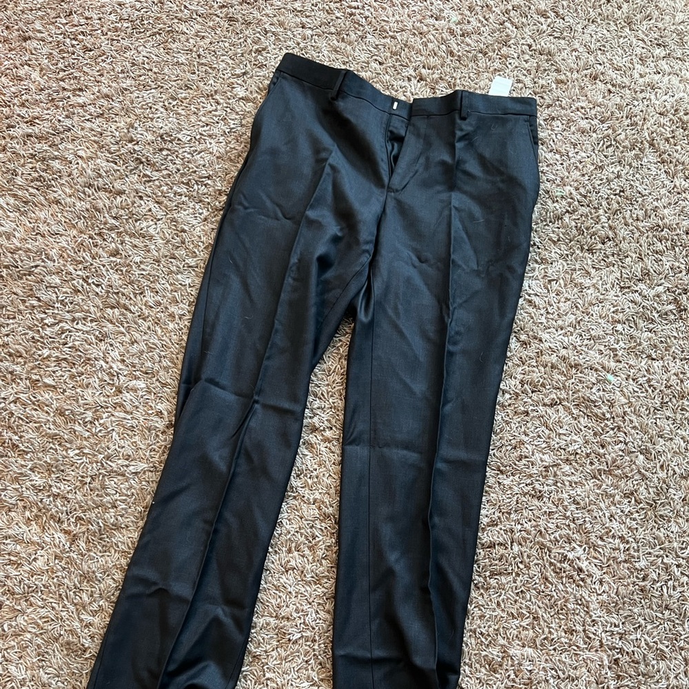 Joseph A. Banks, 34 short, Charcoal, 100% wool, brand new with tags
